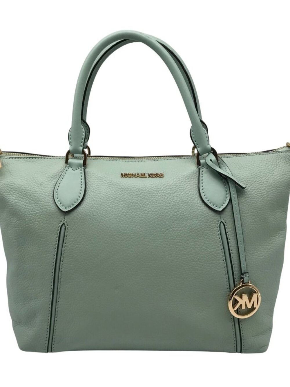 Michael Kors Mini Green Pebbled Leather Lenox Shoulder Bag